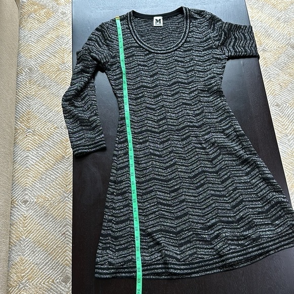 Missoni black and silver chevron zig zag pattern stretchy dress SZ S - Picture 7 of 9